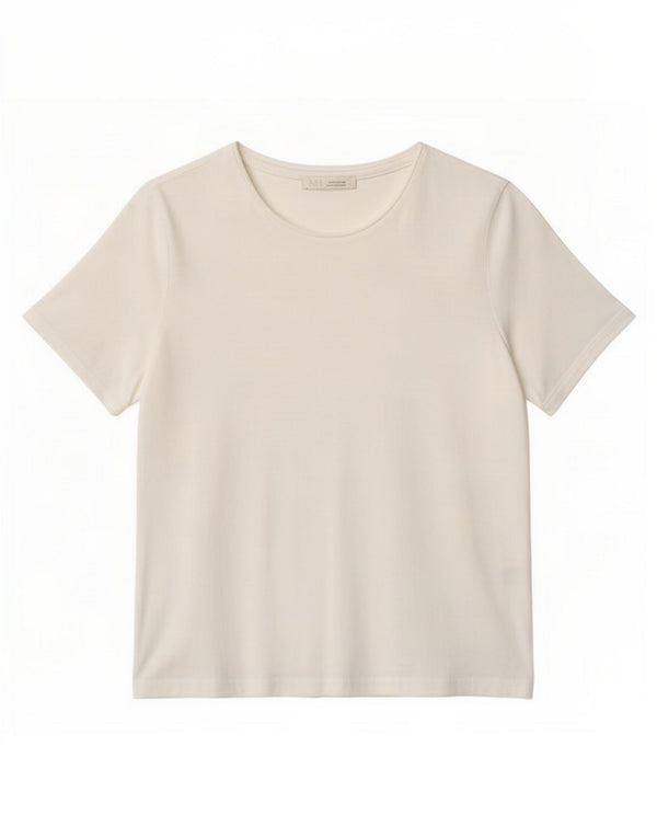 Zara Γυναικείο T-Shirt Top UK 10 Small White Βαμβακερό