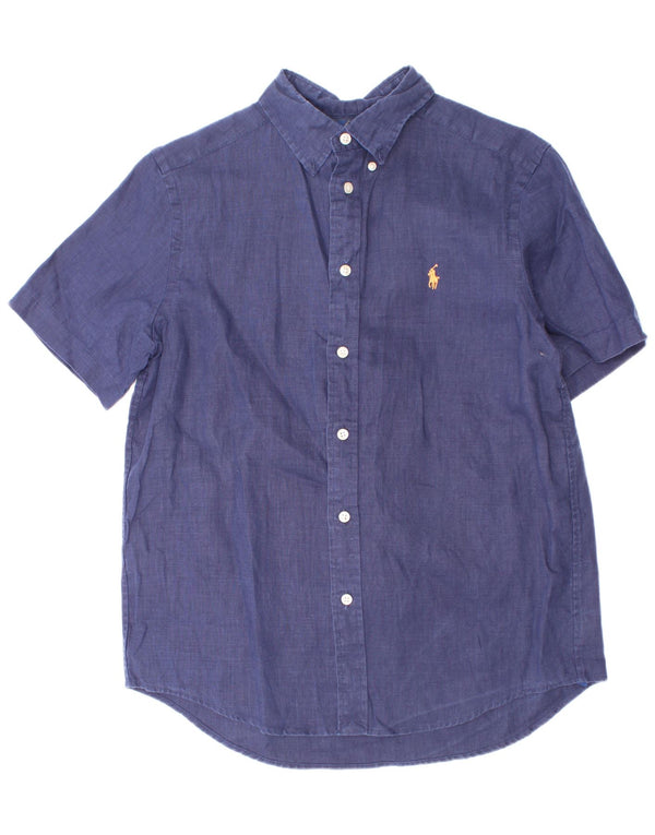 Ralph Lauren Boys κοντομάνικο πουκάμισο 14-15 ετών μεγάλο navy blue