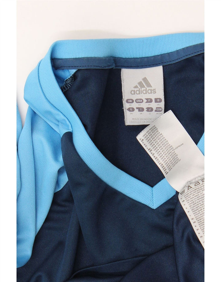 Ανδρικό T-Shirt Climalite ADIDAS Top Medium Navy Blue Colorblock Πολυεστέρας