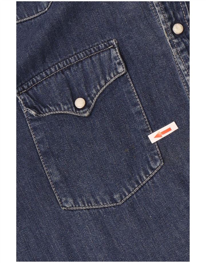 Ανδρικό τζιν πουκάμισο Levi's μεσαίο μπλε βαμβακερό