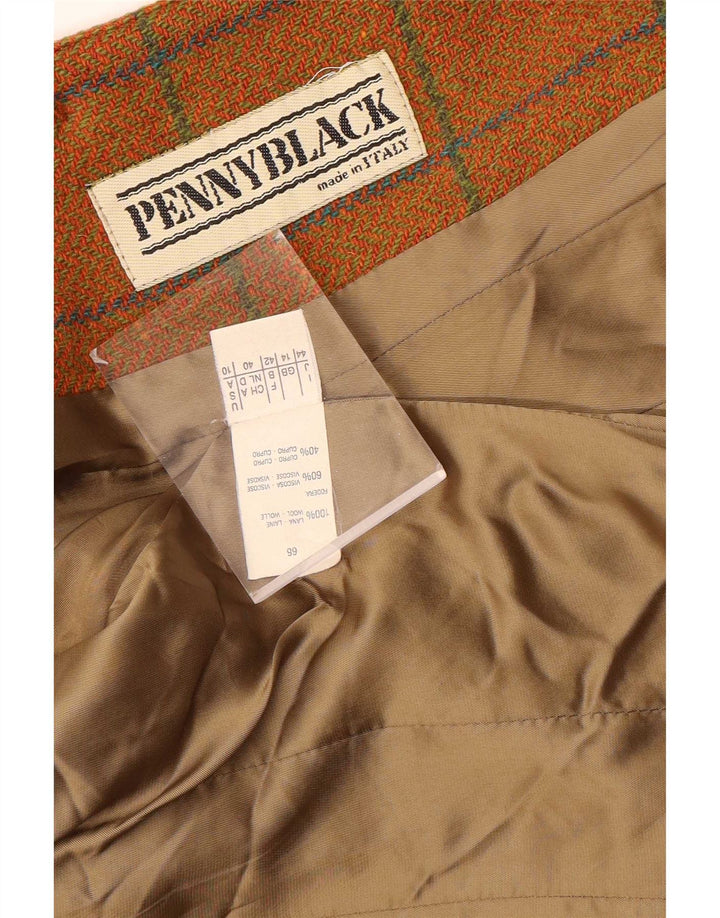 Penny Black Γυναικείο μπουφάν 2 κουμπιών σακάκι UK 14 μεσαίου πορτοκαλί μαλλί