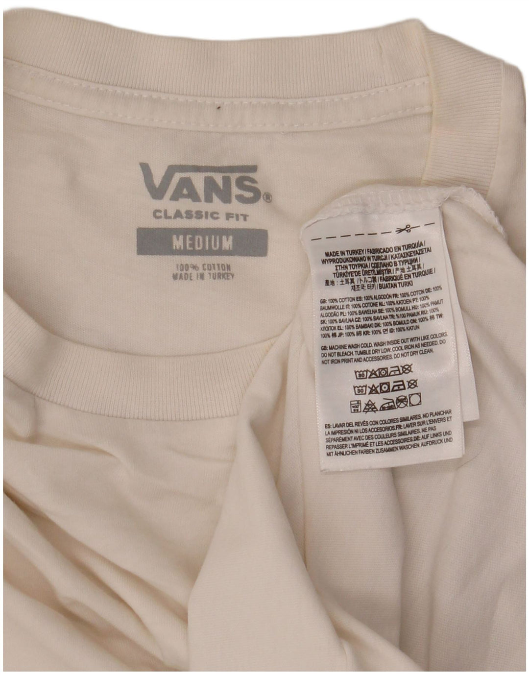 Ανδρικό μπλουζάκι Vans Classic Εφαρμογή Τοπ μεσαίο λευκό βαμβακερό