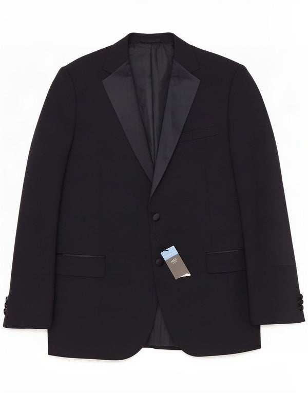 Marks & Spencer Mens Long 2 Button Jacket Blazer UK 42 XL Navy Blue