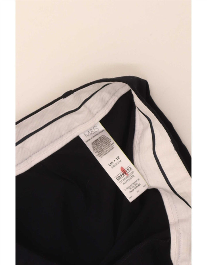 Γυναικεία Casual Παντελόνια Marks & Spencer UK 12 Medium W32 L29 Navy Blue