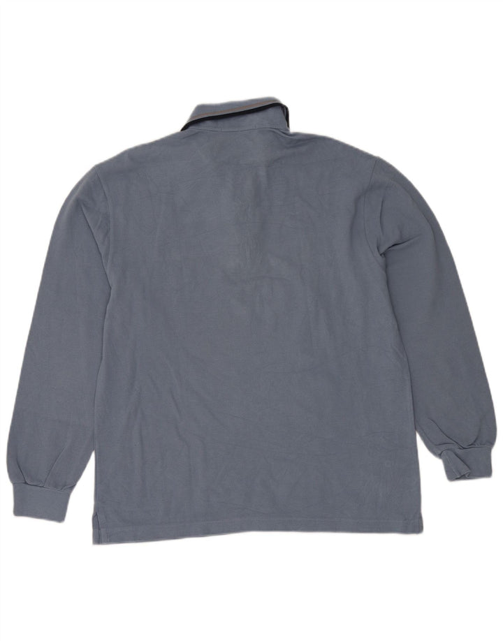 Fred Perry Ανδρικό πουκάμισο Polo από μεσαίο μπλε βαμβακερό