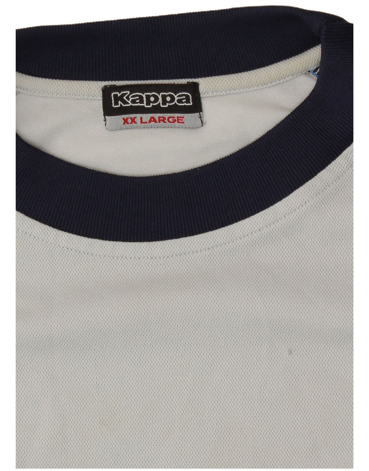 Ανδρικό T-Shirt Kappa Top 2XL Grey Colourblock Polyester