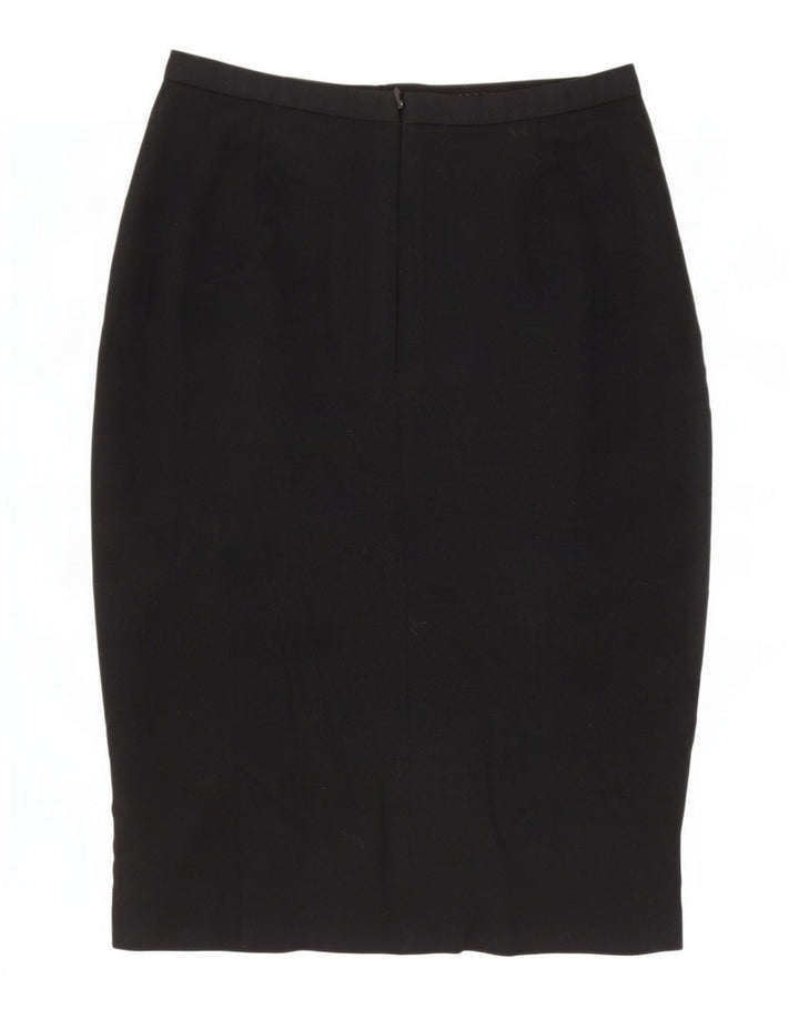 Marks & Spencer Γυναικεία Pencil Φούστα UK 10 Small W26 Black Polyester