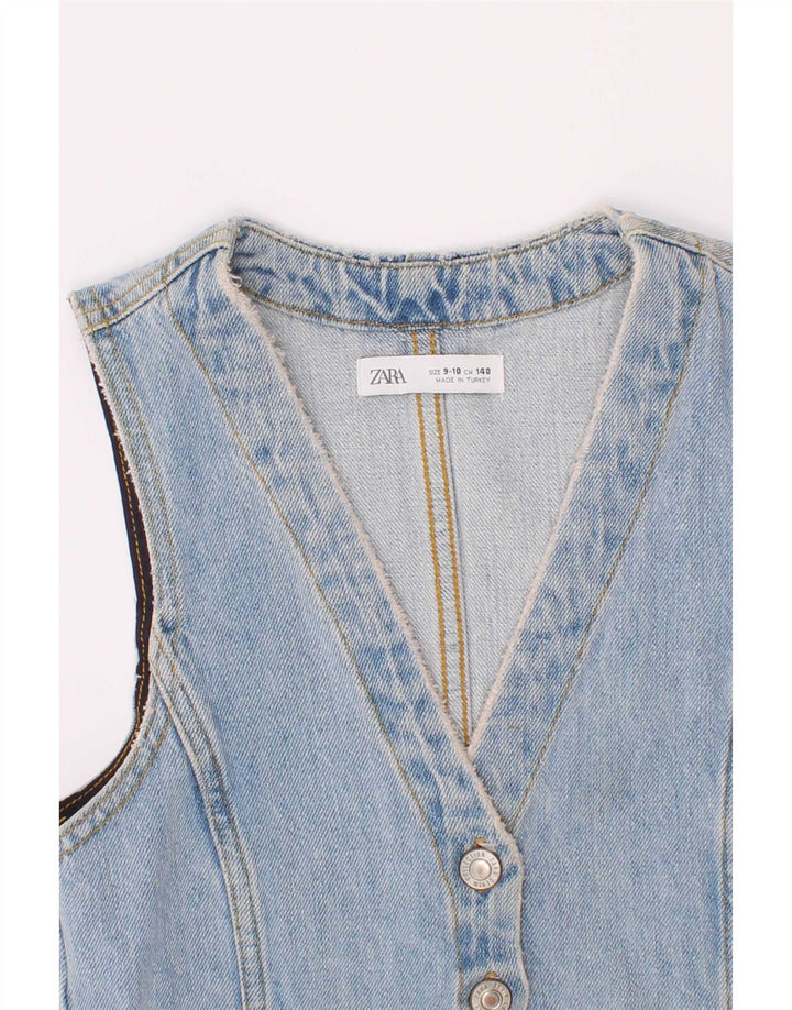 Zara Girls Jenim Γιλέκο 9-10 Χρόνια Μπλε