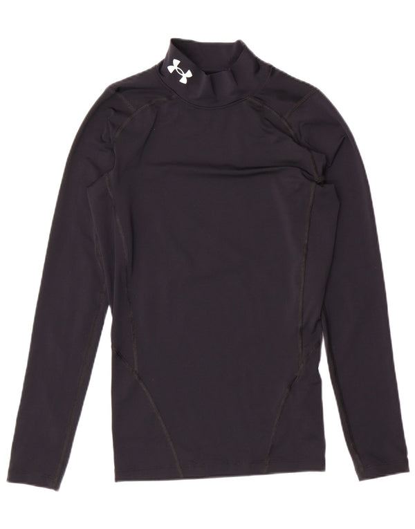UNDER ARMOR Γυναικείο τοπ μακρύ μανίκι UK 8 μικρό μαύρο πολυεστέρα