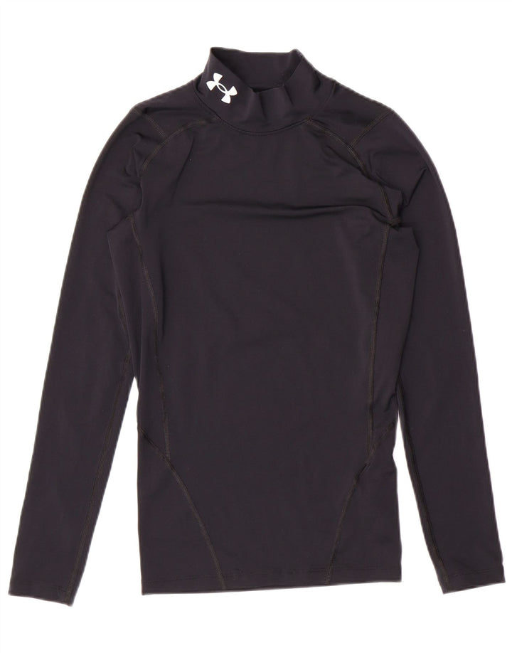 UNDER ARMOR Γυναικείο τοπ μακρύ μανίκι UK 8 μικρό μαύρο πολυεστέρα