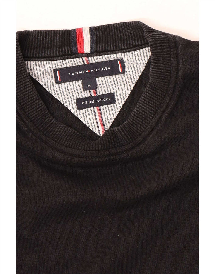 Ανδρικό πουλόβερ με λαιμόκοψη Tommy Hilfiger, μεσαίο μαύρο