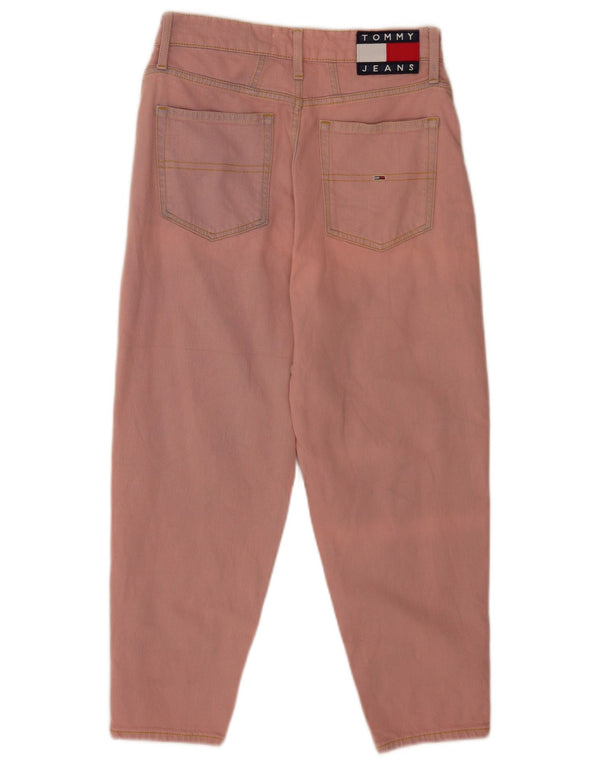 Tommy Hilfiger Γυναικεία Acid Wash Ψηλόροφο Cropped Jeans W30 L23 Pink Cotton