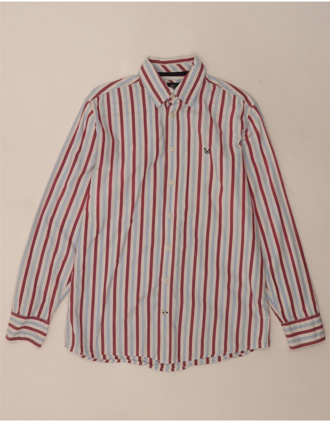 Ανδρικό πουκάμισο Crew Clothing Classic Fit, Βαμβακερό μεσαίο μπλε ριγέ