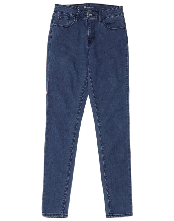 Γυναικείο ψηλό ψηλό στενό τζιν Levi's W26 L30 Μπλε βαμβακερό