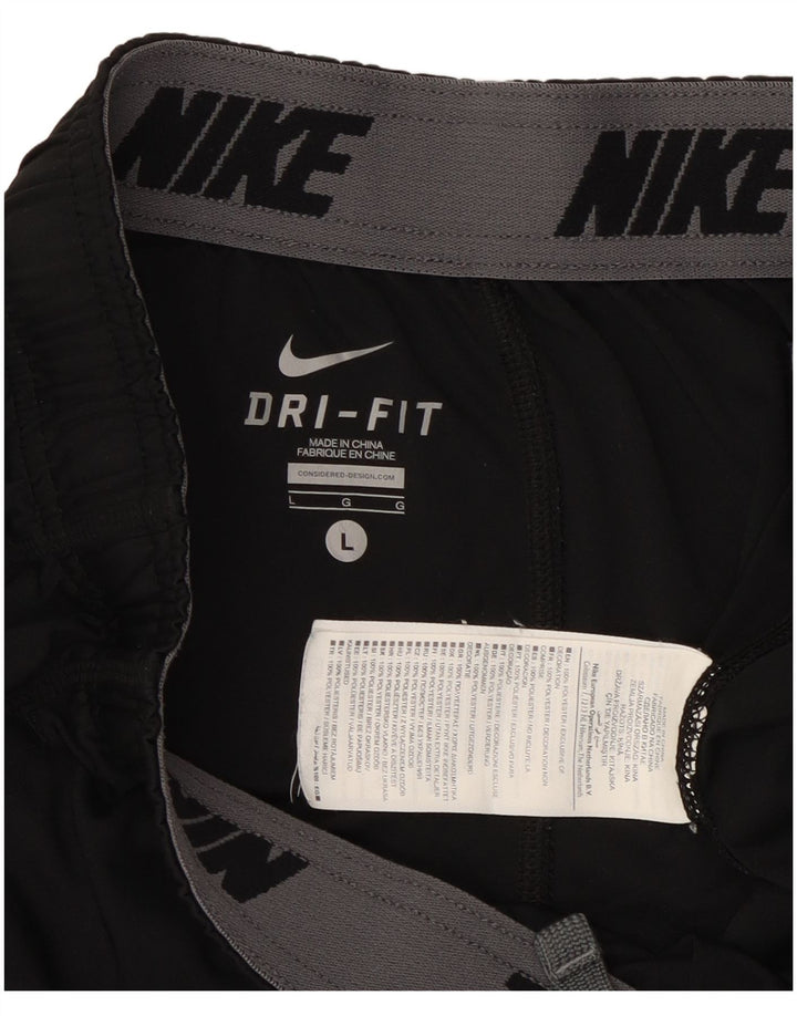 Ανδρικό αθλητικό σορτς Nike Dri Fit, μεγάλο μαύρο πολυεστέρα
