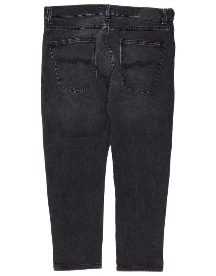 Nudie Mens Slim Jeans W34 L28 Μαύρο βαμβακερό