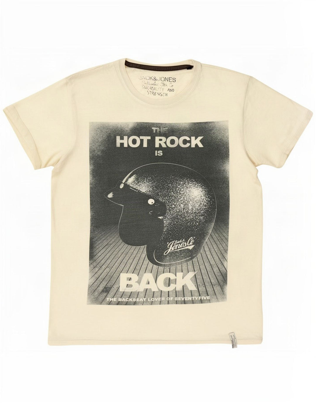 Ανδρικό γραφικό μπλουζάκι Jack & Jones Top Larg White