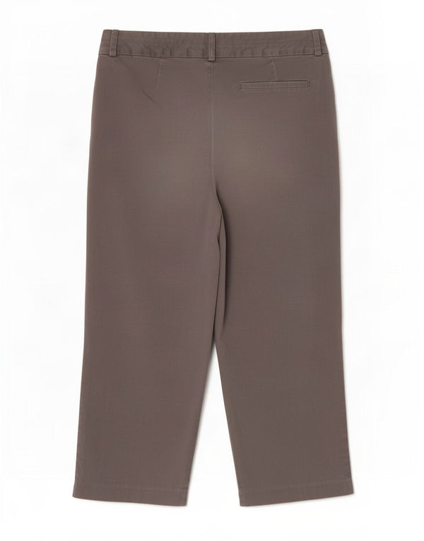 Marks & Spencer Γυναικείο παντελόνι Capri UK 12 Medium W32 L20 Γκρι βαμβακερό