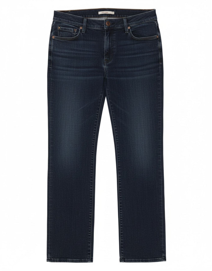 Levi's Womens 505 Straight Jeans W31 L32 Navy Blue Cotton