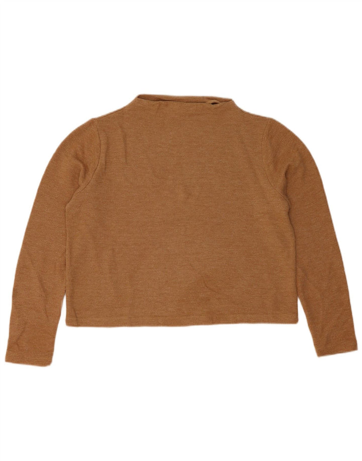 Market & Spruce Γυναικεία Crop Μπλούζα Τοπ UK 14 Large Beige Polyester