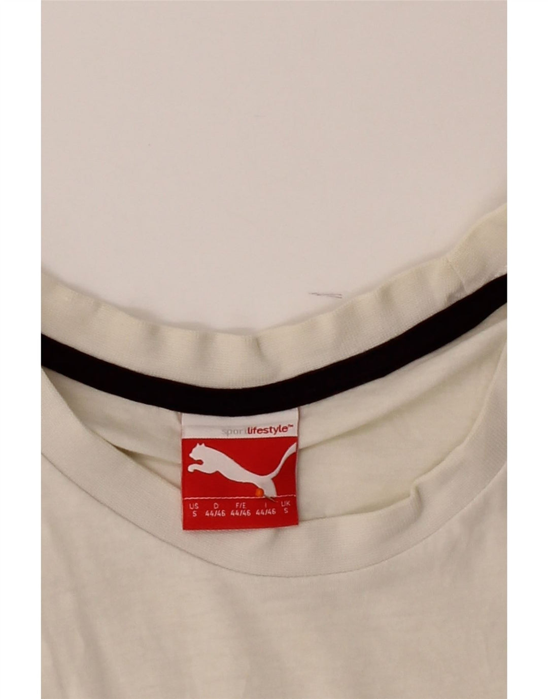 PUMA Mens Regular Fit Graphic Vest Top Small White Cotton Vintage Puma and Second-Hand Puma from Messina Hembry 