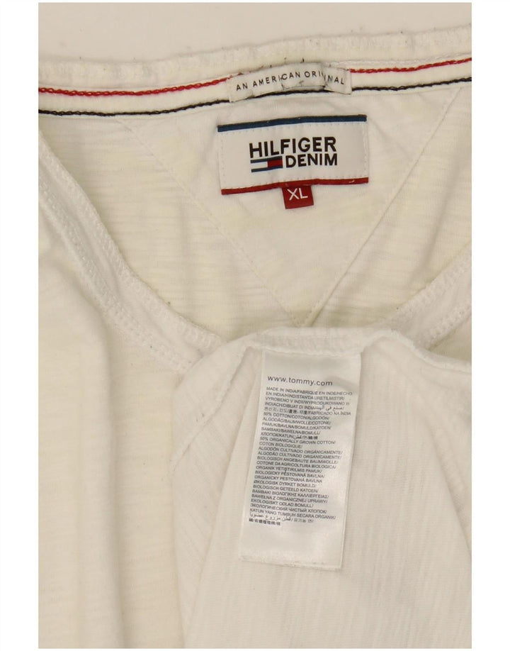 Ανδρικό μπλουζάκι Tommy Hilfiger μακρυμάνικο XL λευκό βαμβακερό