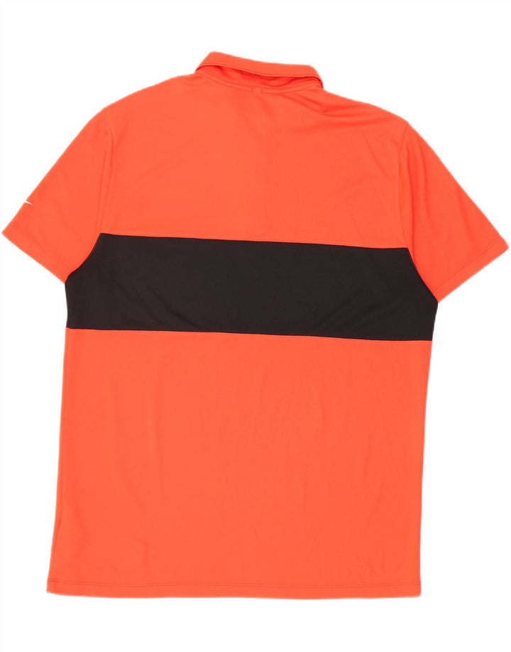 Ανδρικό μπλουζάκι Nike Dri Fit Polo με μεγάλο πορτοκαλί χρώμα πολυεστέρα