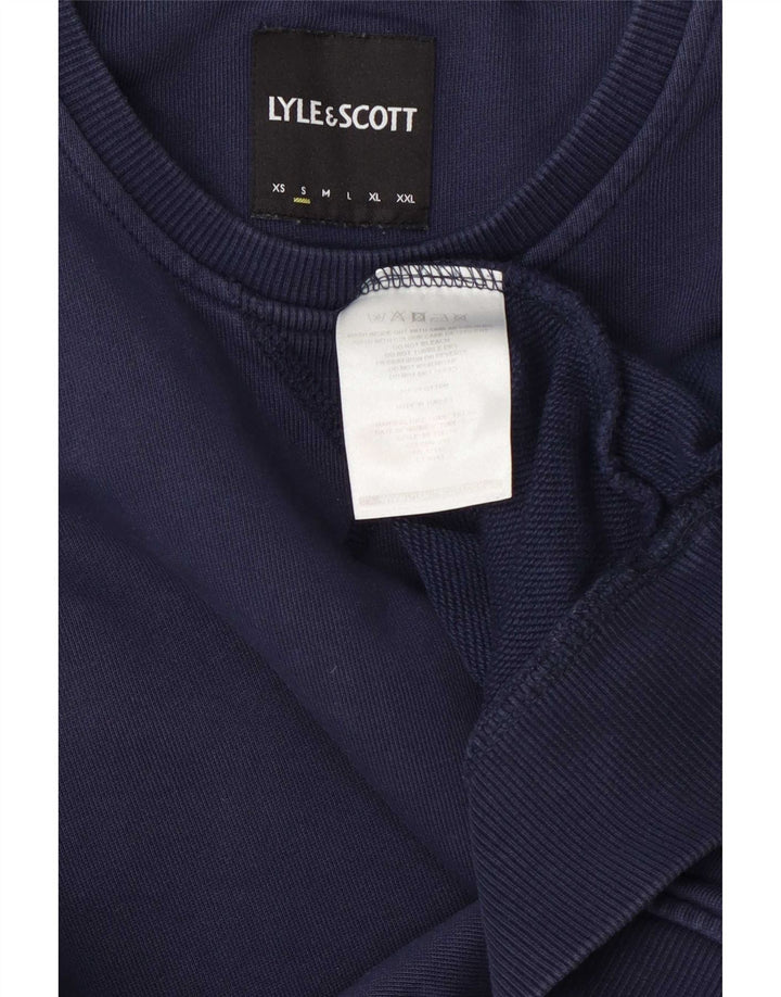 Ανδρικό φούτερ Lyle & Scott Jumper Small Navy Blue Cotton