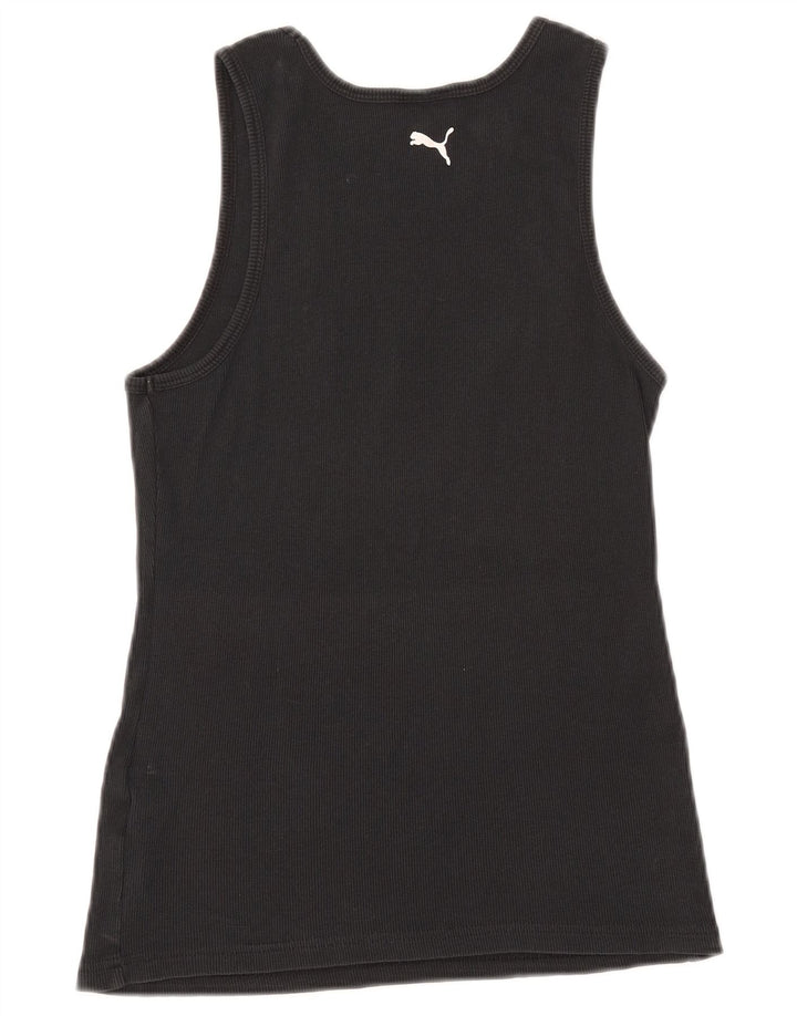 Puma Γυναικείο Γραφικό Γιλέκο UK 14 Μεγάλο Βαμβακερό μαύρο