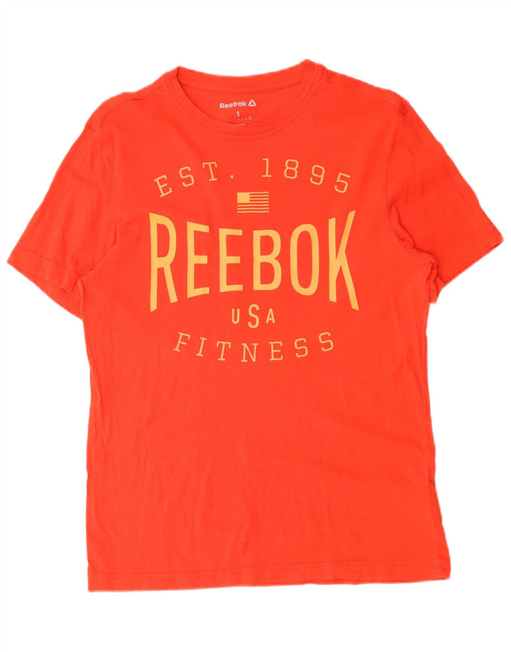 Ανδρικό γραφικό T-Shirt Reebok Top Μικρό κόκκινο βαμβακερό