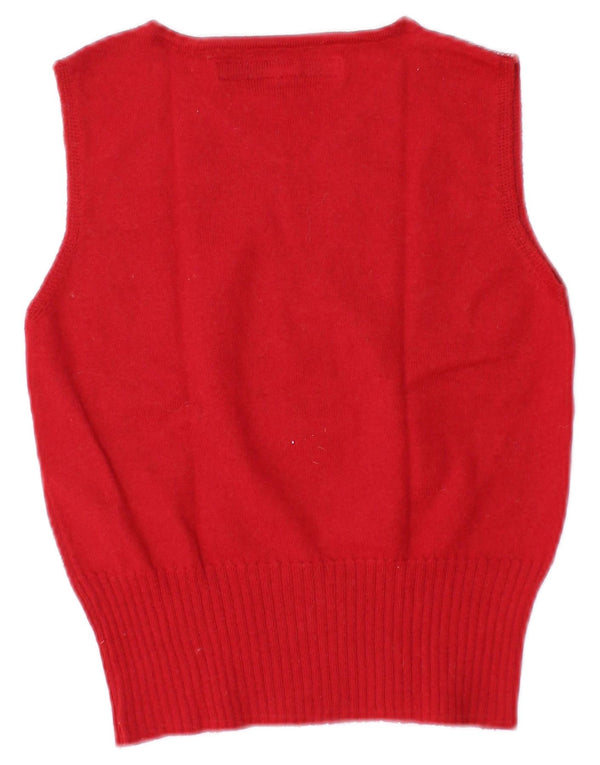 MISS SIXTY Γυναικείο Crop Graphic Vest Tank Top UK 8 Small Red Wool