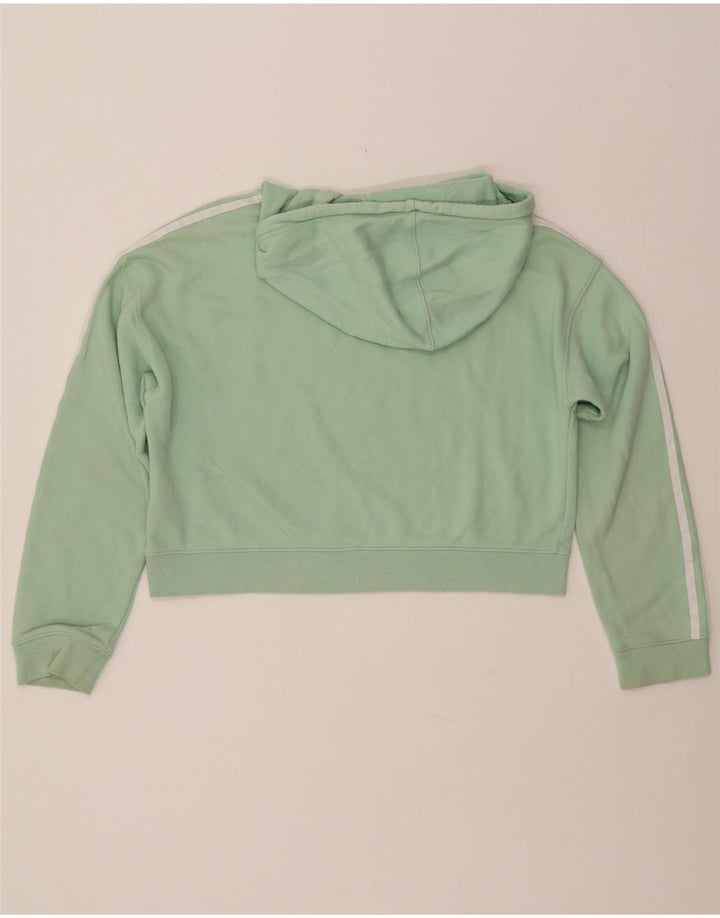 Γυναικεία κουκούλα ADIDAS Oversized Crop UK 8 Small Green Cotton