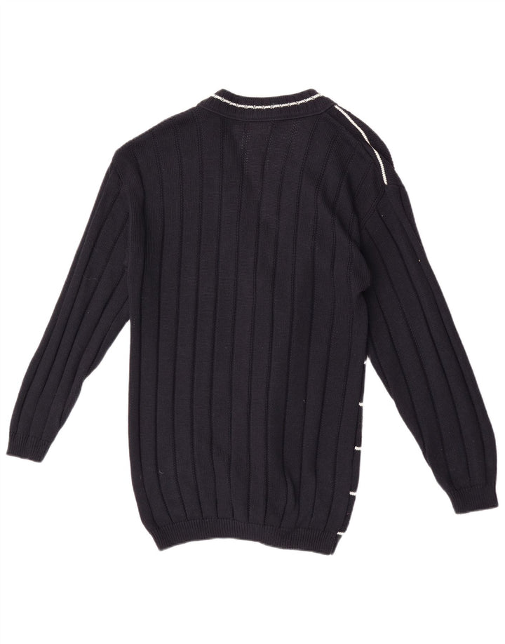 Claude De Pierre Γυναικεία ζακέτα UK 14 Medium Navy Blue γεωμετρική