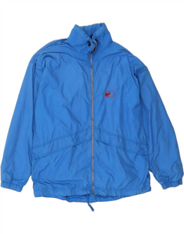 LOFFLER Mens Graphic Rain Jacket UK 42 XL Blue Vintage Loffler and Second-Hand Loffler from Messina Hembry 