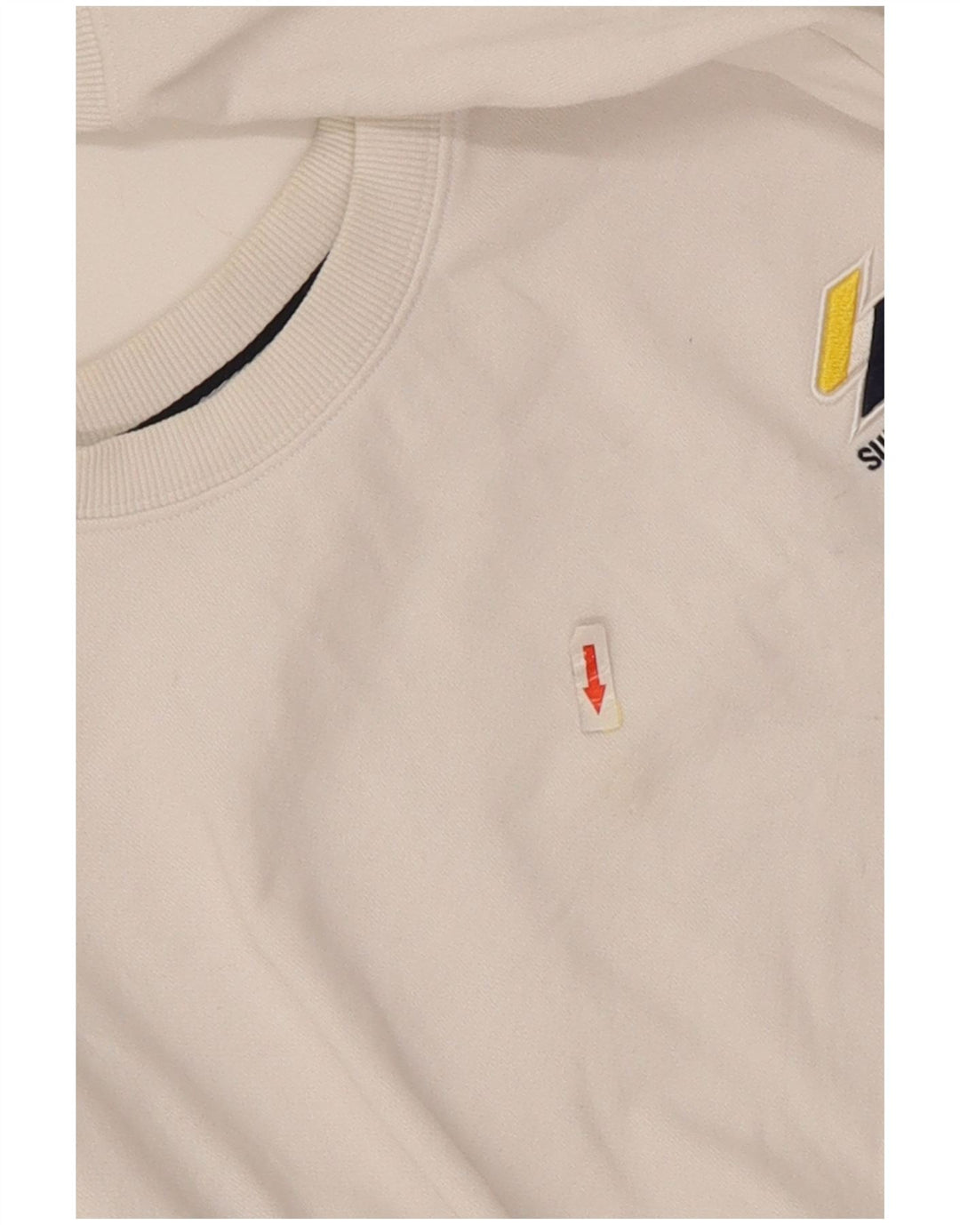 Γυναικείο φούτερ Superdry Jumper UK 14 μεγάλο λευκό βαμβακερό