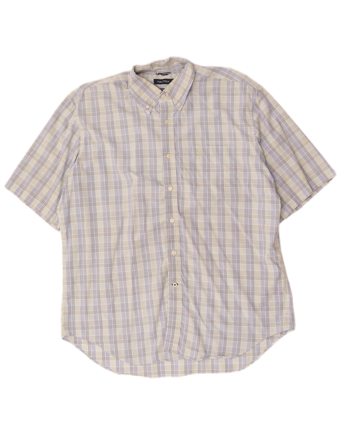 Ανδρικό κοντομάνικο πουκάμισο Nautica XL Blue Check Cotton