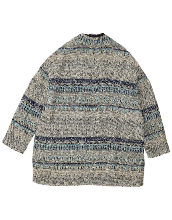 Zara Γυναικείο Ανοιχτό Πανωφόρι UK 12 Medium Blue ριγέ