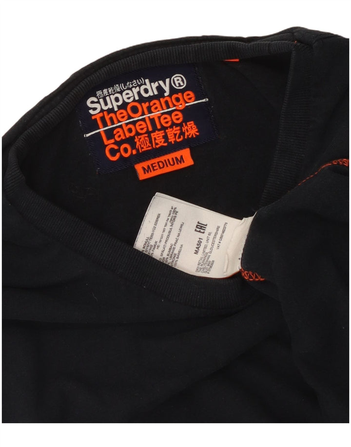 Ανδρικό T-Shirt Superdry Top Μεσαίο μαύρο βαμβακερό