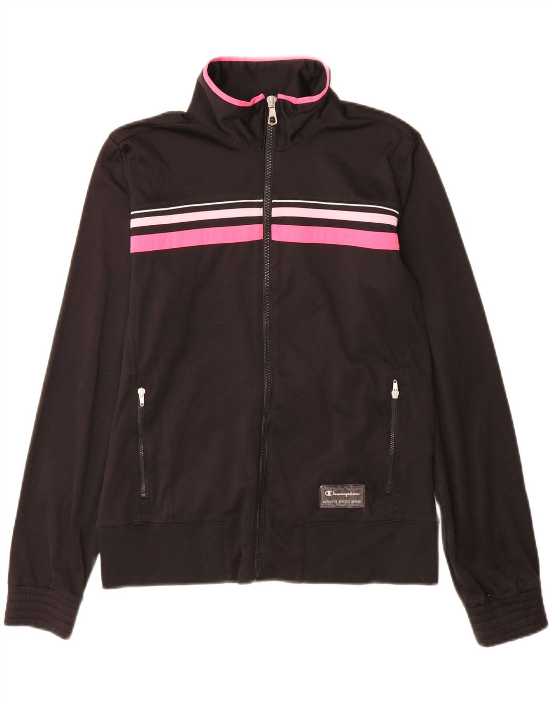 Champion Womens Heritage Fit Top Jacket UK 14 Medium Black