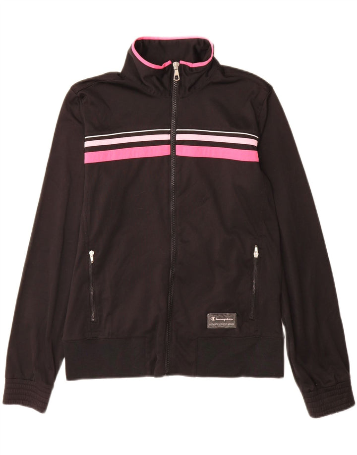 Champion Womens Heritage Fit Top Jacket UK 14 Medium Black