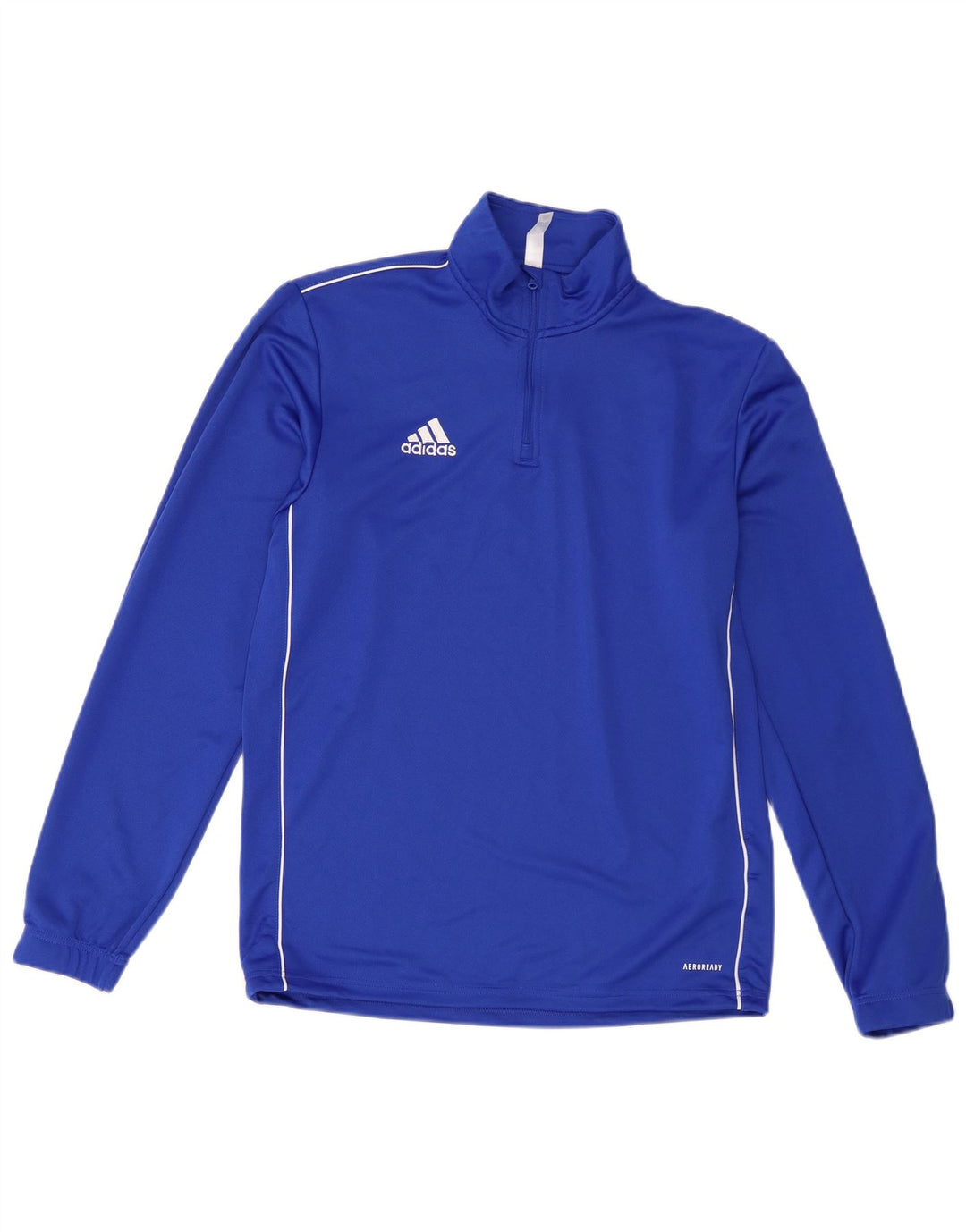 Ανδρική φόρμα αθλητικής φόρμας Adidas Aeroready με φερμουάρ με λαιμόκοψη μεσαίου μπλε πολυεστέρα