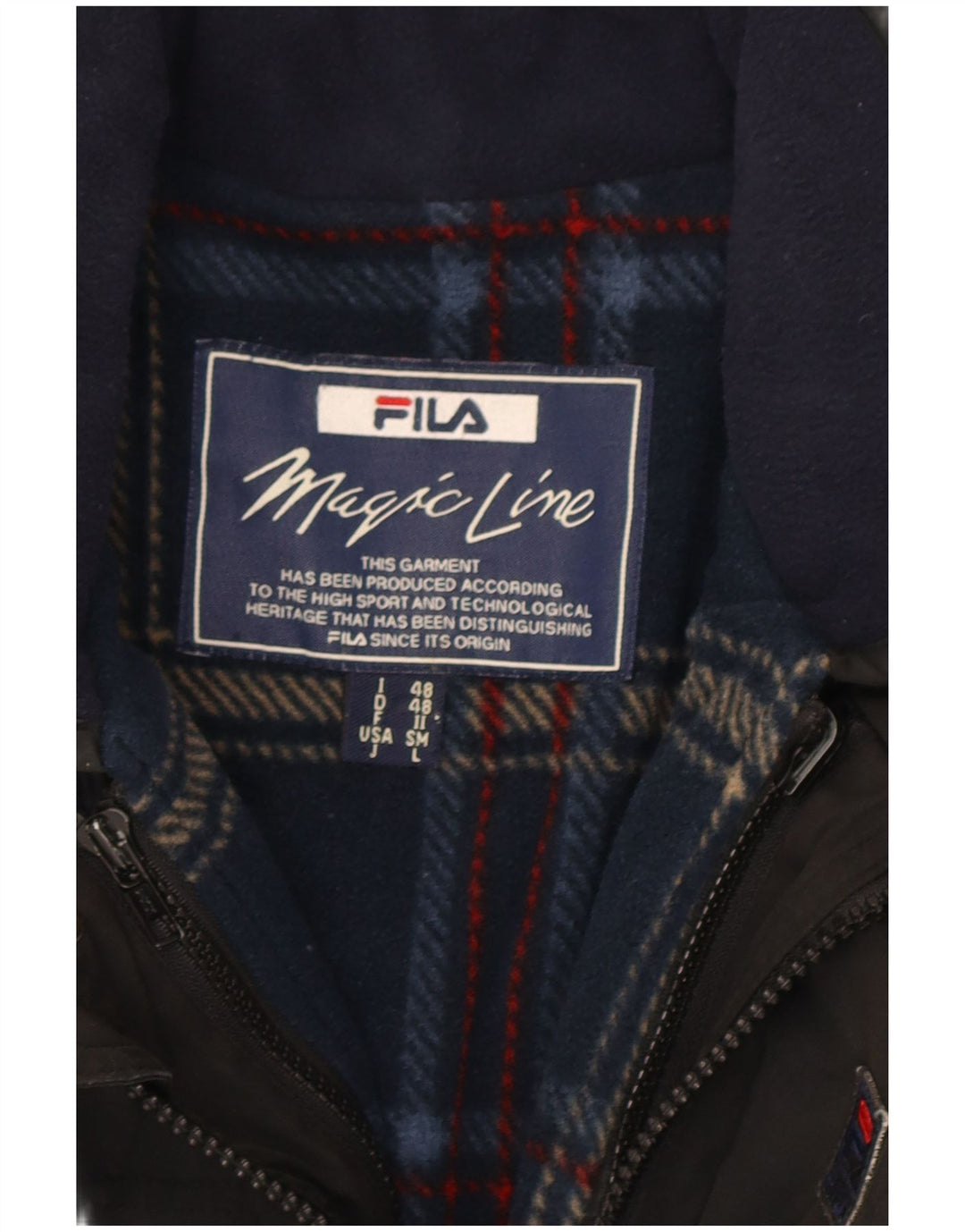Fila Mens Utility Jacket IT 48 Medium Black Polyester