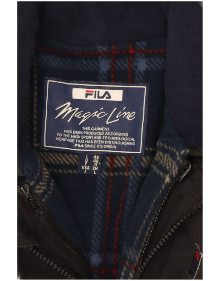 Fila Mens Utility Jacket IT 48 Medium Black Polyester