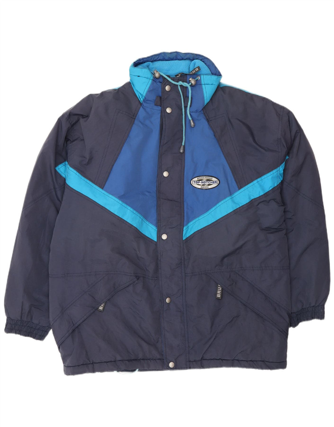 Brugi Ανδρικό μπουφάν σκι με κουκούλα IT 52 XL Navy Blue Colorblock Polyamide