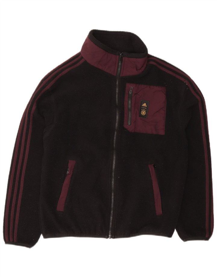 Ανδρικό Fleece Jacket Adidas UK 36 Small Black Colourblock Polyester