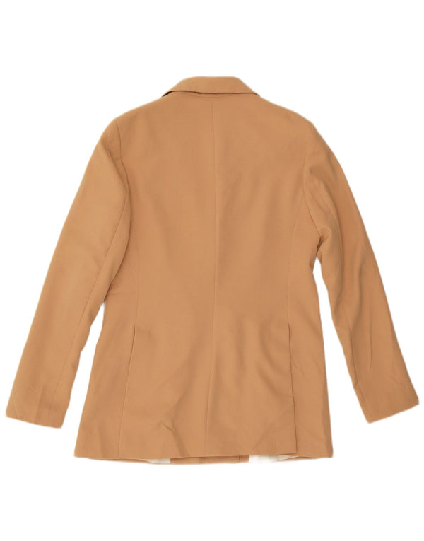 Oasis Womens Double Breasted Blazer Jacket UK 10 Small  Beige Polyester