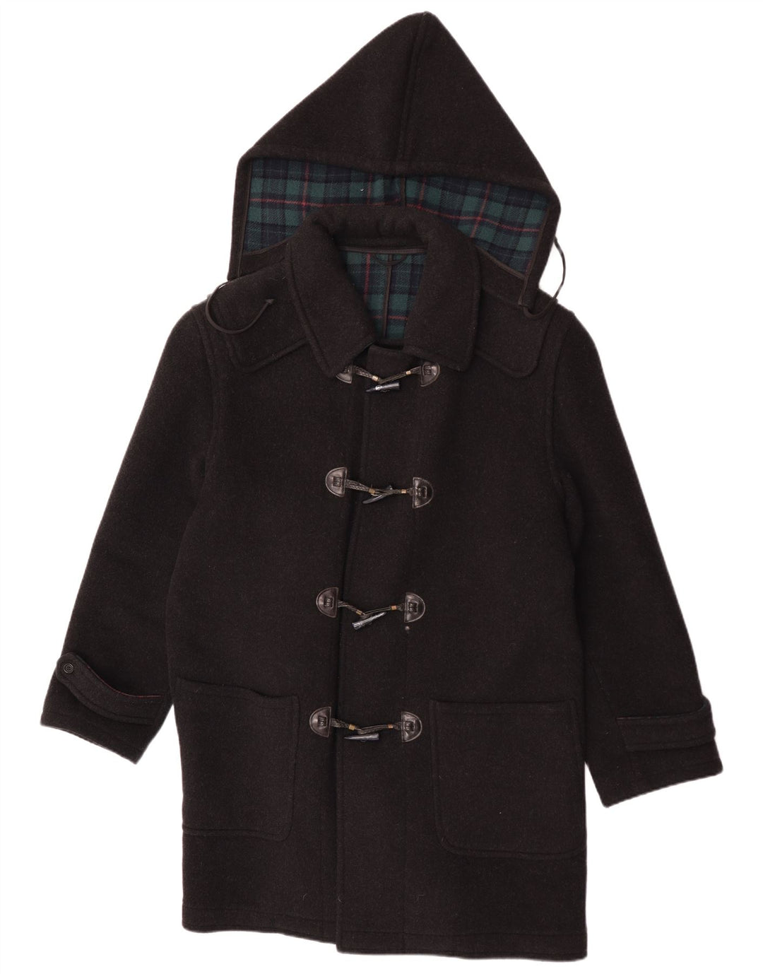 Pierre Cardin Ανδρικό παλτό Duffle με κουκούλα IT 48 Medium Black Check Wool