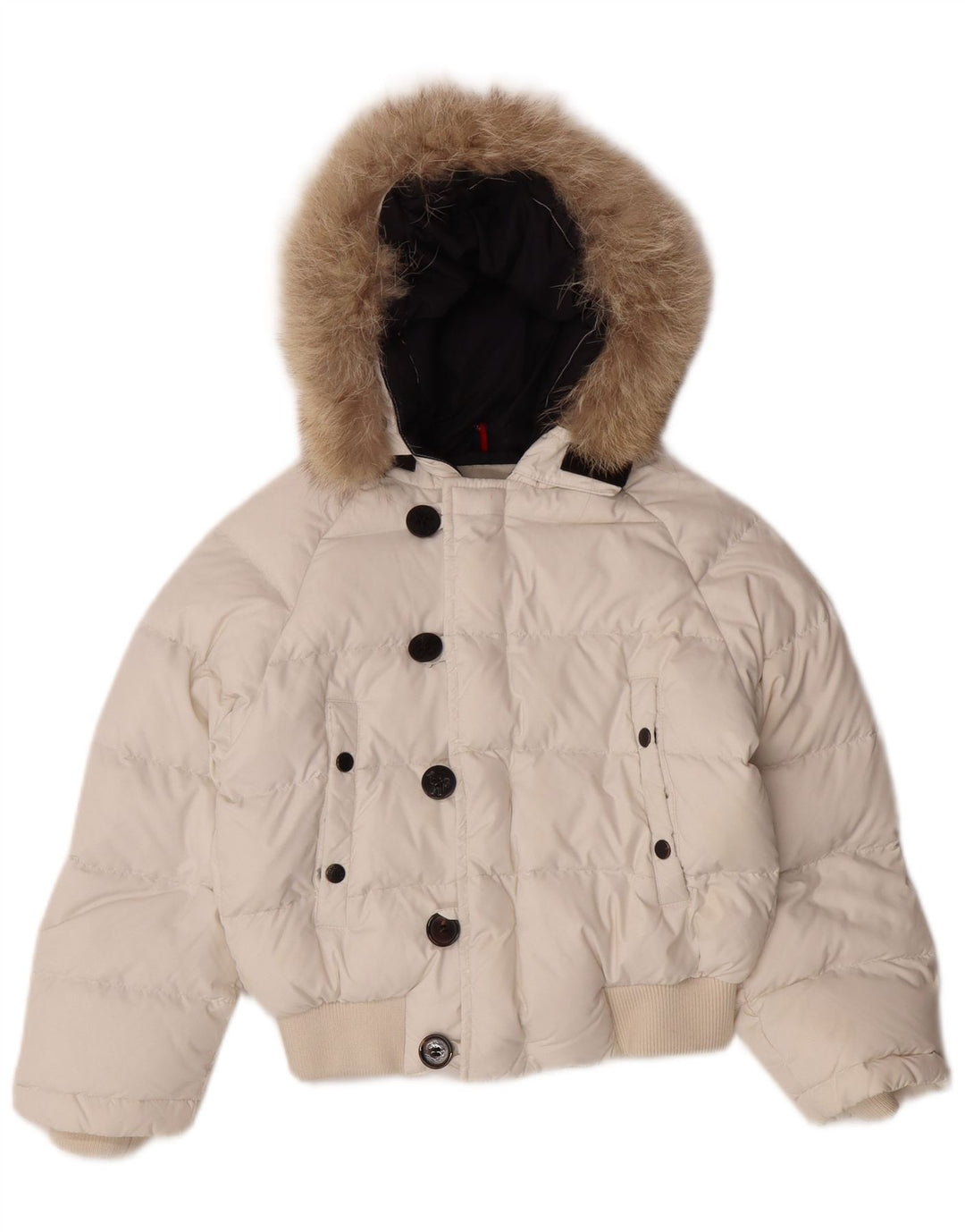 Μπουφάν MONCLER Girls Hooded padded Jacket 5-6 Years White Nylon