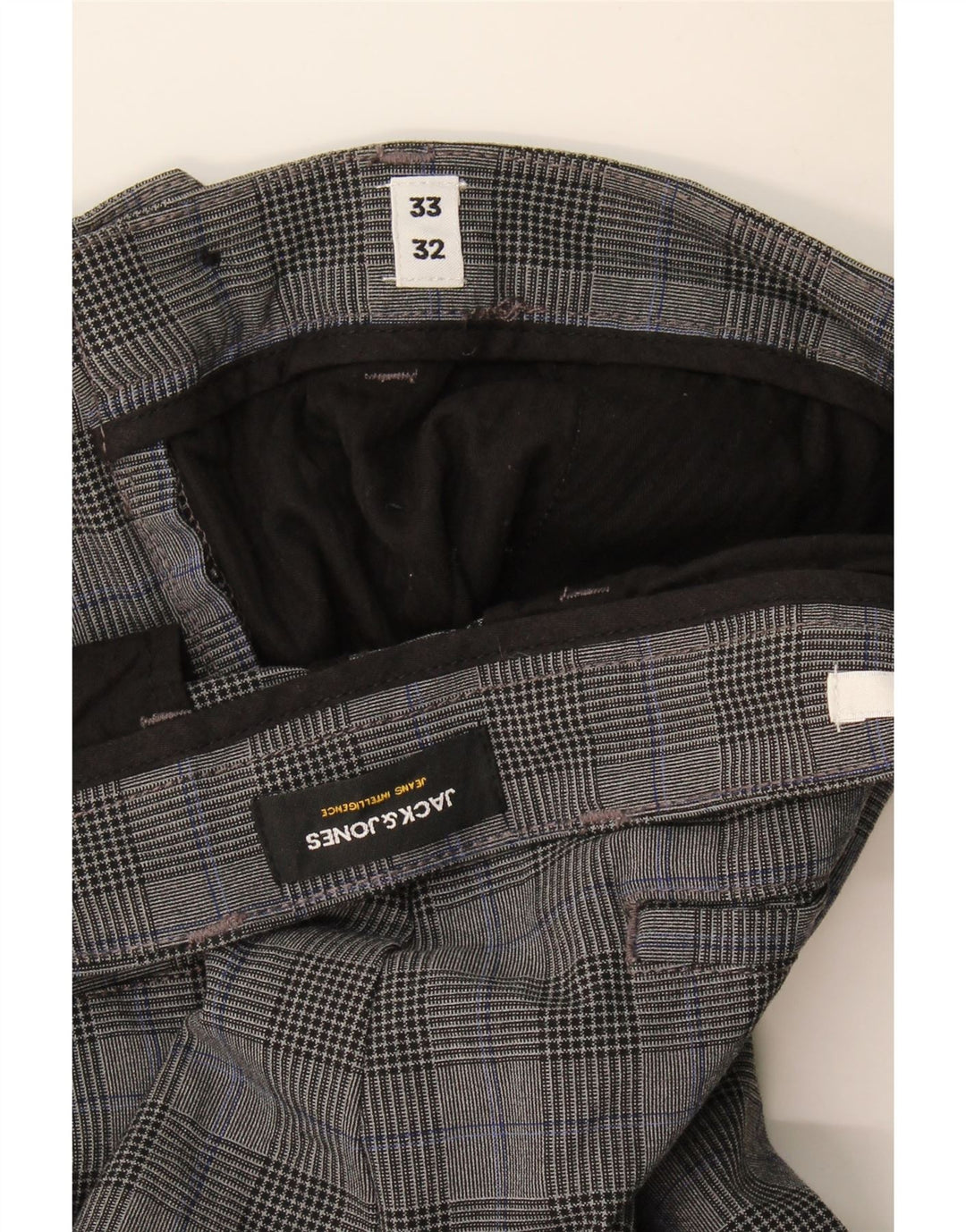 Jack & Jones Ανδρικό Slim Suit Παντελόνι W33 L32 Grey Check