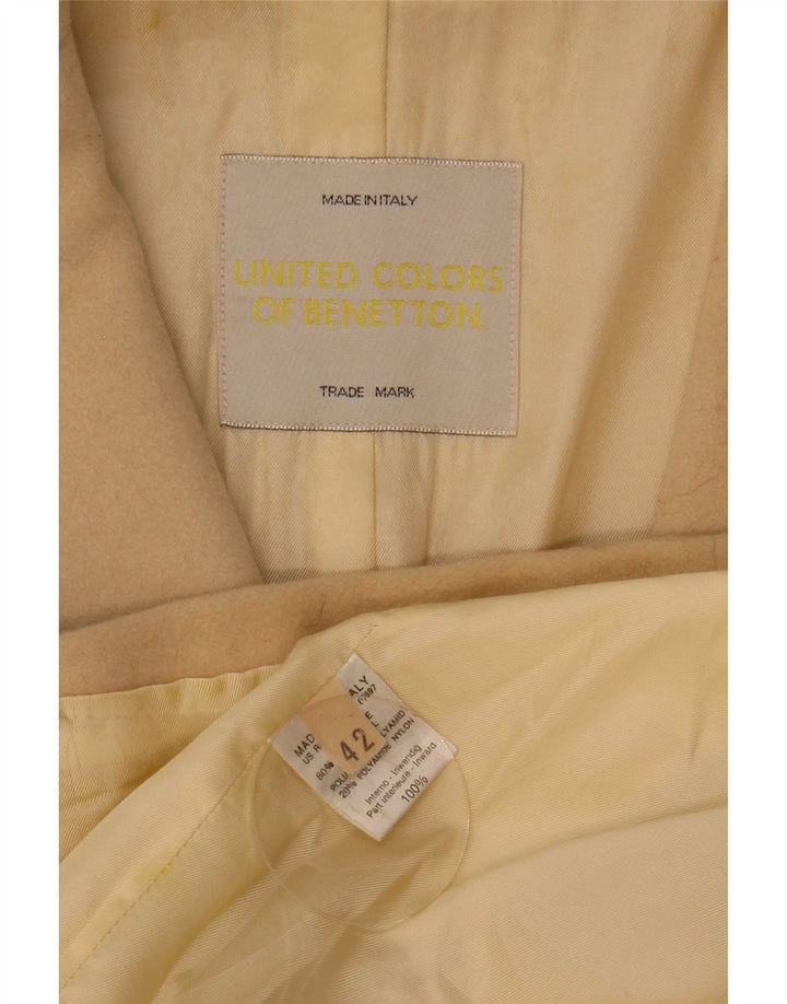 Γυναικείο Πανωφόρι Benetton Loose Fit IT 42 Μαλλί μεσαίο μπεζ